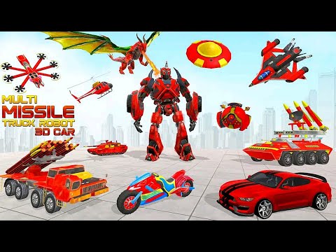 US Army Missile Tank Robot Car Multiple Transform - Android iOS Gameplay