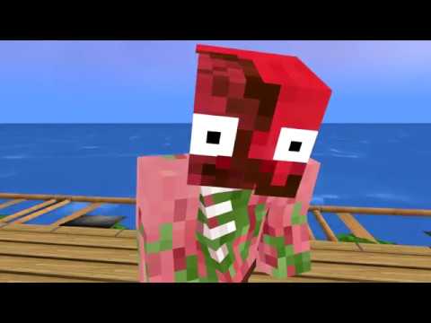 Monster School   RAFT CHALLENGE   Minecraft Animation