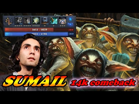 Sumail Mega Meepo 8000 HP 14k comeback | 7.33 Immortal Best Ranked Gameplay