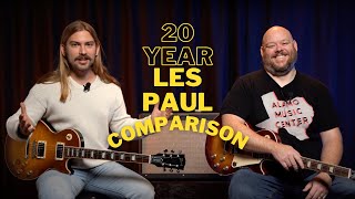 Video thumbnail for Gibson Les Paul 20 Year Comparison | 2001 vs. 2021 Les Paul Standard by Alamo Music Center