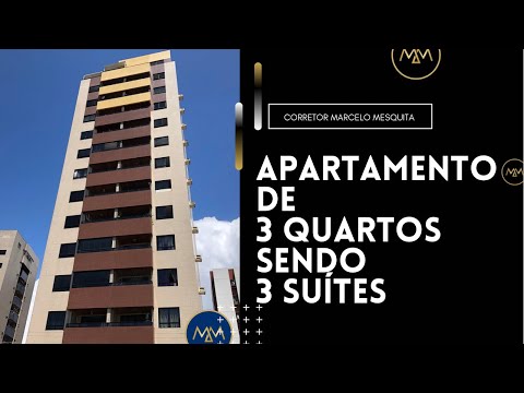 Apartamento de 3 quartos sendo 2 suítes 1 reversível em Manaíra - João Pessoa/PB - Vista para o Mar