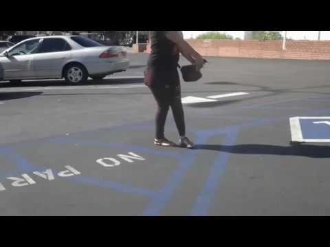 Mom dancing in parking lot😂😂