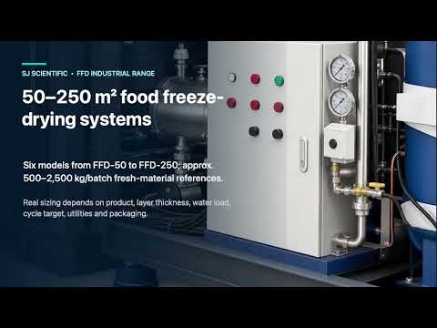 FFD-50 to FFD-250 Industrial Food Freeze Dryer Range video cover