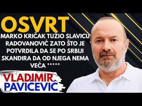 Vladimir Pavićević: Marko Kričak tužio Slavicu Radovanović | Osvrt 10