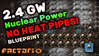 2.4 GW Nuclear Reactor - No Heat Pipes! - Factorio Energy Production Blueprint