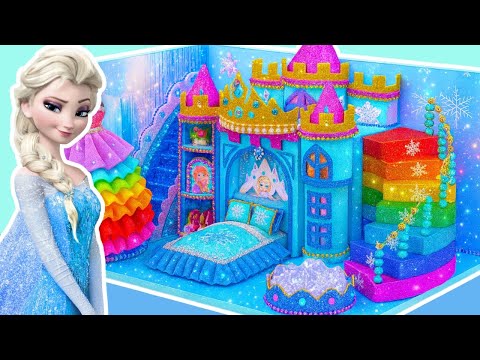 Make Elsa Frozen Princess Dollhouse – Ice Princess Bedroom, Magic Kitchen DIY Miniature House