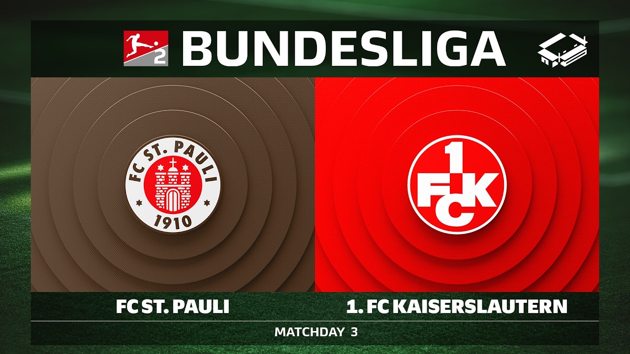 LIVE 🔴 FC St. Pauli vs. 1. FC Kaiserslautern | Matchday 3 - Bundesliga 2 2026/27