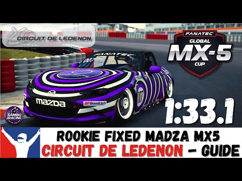 iRacing MX5 Circuit De Ledenon Guide - 1:33.1 - Mazda MX5 Ledenon Track Guide