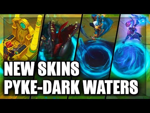 All New Skins Sand Wraith Pyke Dark Waters Diana Vladimir Skins Spotlight (League of Legends)
