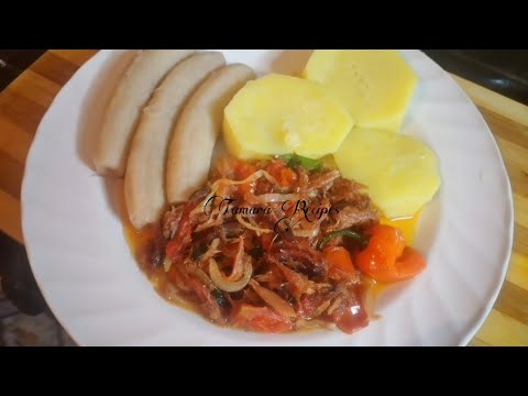 Jamaican Salt Mackerel And Hard Boiled Food || Caribbean Food.