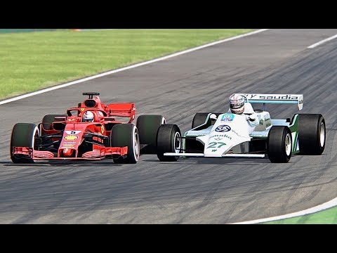 Ferrari F1 2018 vs Williams F1 1980 - Monza