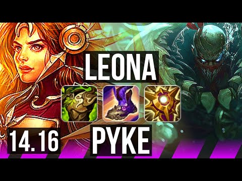 LEONA & Seraphine vs PYKE & Smolder (SUP) | 4/2/18, Rank 10 Leona | EUW Challenger | 14.16