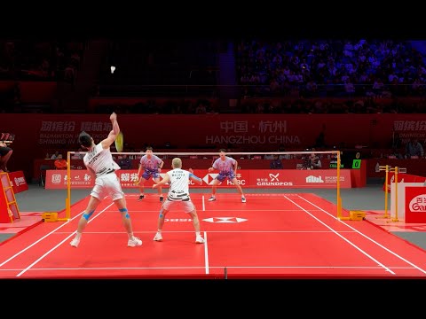 【nice angle】Aaron Chia/Soh Wooi Yik vs HE Ji Ting/REN Xiang Yu BWF World Tour Finals 2024