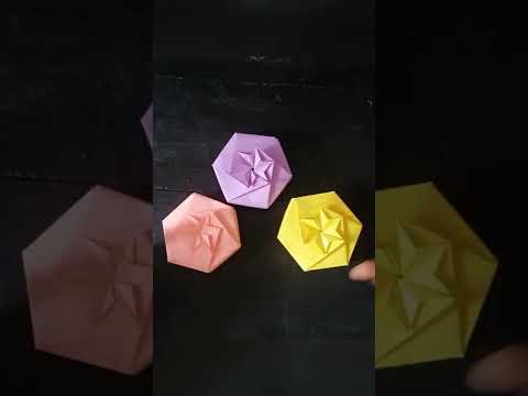 DIY PAPER GIFT BOX |  How to make Origami Hexagonal Paper Gift Box | Full video in description