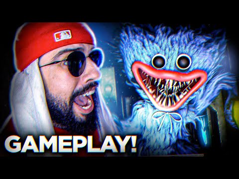 Mussoumano levando susto no Poppy Playtime (Huggy Wuggy)