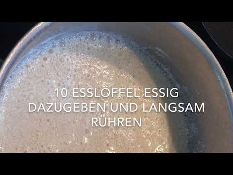 Selbstgemachte Tofu von Soja Milch