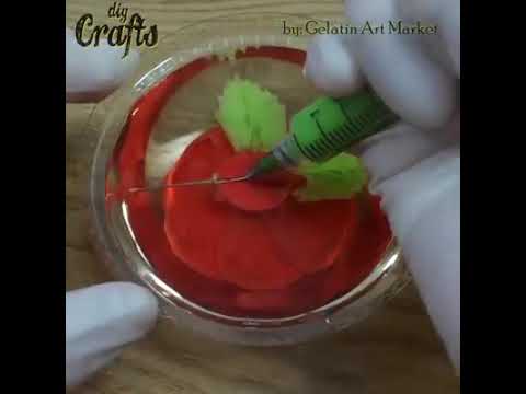 Gelatin Art (jelly art)  Bunga