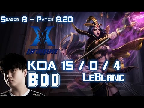 KZ BDD LEBLANC vs AKALI Mid - Patch 8.20 KR Ranked