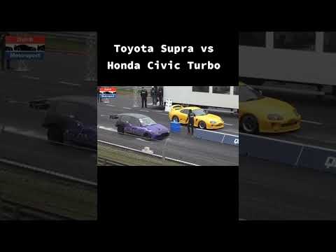 SUPRA VS HONDA CIVIC #toyota #toyotasupra #honda #hondacivic #explorepage #shorts