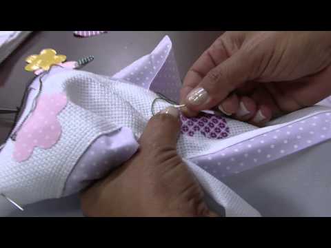 Mulher.com 10/12/2014 - Pano de Copa com Aplique por Sonia Marques