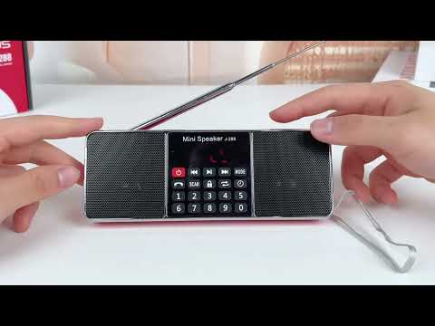 PRUNUS J-288 Portable Radio AM FM Radio with Bluetooth Speaker, Sleep Timer, Power-Saving Display