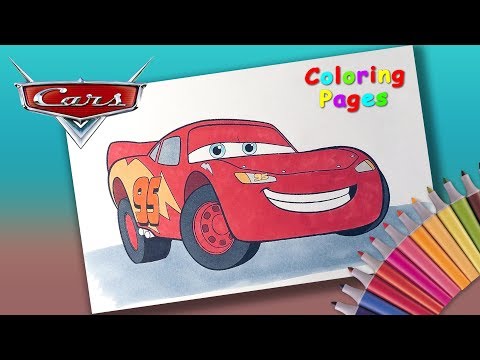 Coloring Book Cars Lightning McQueen - #Coloring Pages #ForKids. Learn Color with Car. Video