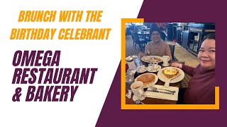 Brunch with the birthday celebrant at Omega Restaurant & Bakery in Niles, Illinois