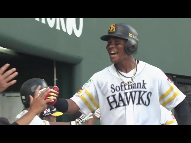 【ファーム】2試合連続アーチ!! ホークス・水谷瞬 追加点となる左中間への2ランホームラン!! 2023年8月26日 福岡ソフトバンクホークス 対 阪神タイガース