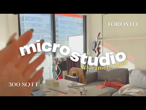 300 sq-ft micro-studio toronto apartment tour 🛏 @thisiseliseyu