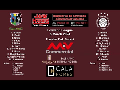 Tranent v Linlithgow Rose - 6 March 2024