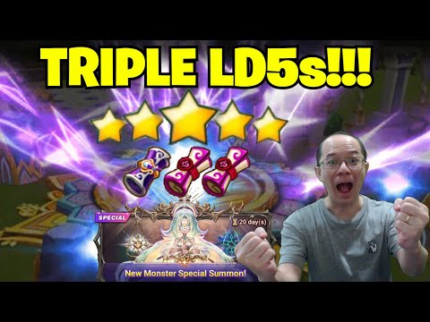 The INCREDIBLE TRIPLE LD5s of HuatAr's Summons Session (Summoners War)