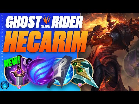 S+ GHOSTRIDER Build HECARIM JUNGLE Has DEMONIC Damage! 👿🐎 (Winning by 25 min has never been so easy)