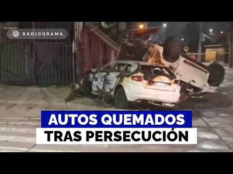 Con vehículos quemados y hallazgo de droga termina persecución en La Florida