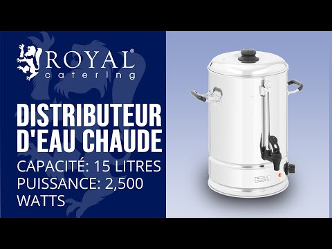 Vidéo - Distributeur d'eau chaude - 15 litres