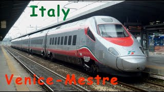 preview picture of video 'Train watching at Venice-Mestre station, Italy'