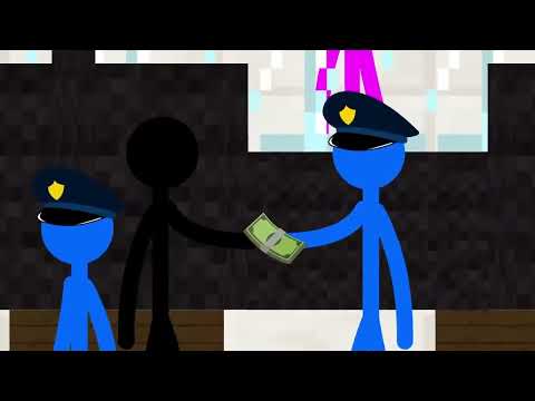Stickman VS Among Us Bank Robbery   AVM Shorts Animation Part 01