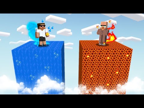 Surviving Ultimate Element Chunk Challenge in Minecraft..