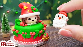 Best Miniature Fondant Christmas Cake Recipe | 1000+ Cake Decorating Ideas | ASMR Cooking Mini Food