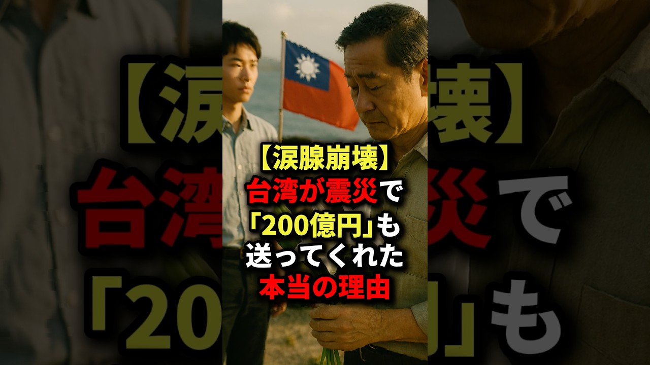 【涙腺崩壊】台湾が震災で「200億円」も送ってくれた本当の理由 #海外の反応