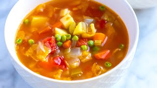 Quick Easy Homemade Vegetable Soup Recipe