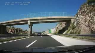 preview picture of video 'DVR #8 - Chorwacja - Autostrada A1: Tunel Sveti Rok -- zjazd Zadar 1'