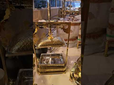 Silver antique copper chafing dish, capacity: 8 litre