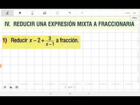 Reducir una expresión mixta a fraccionaria
