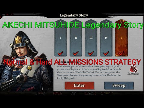 Great Conqueror 2 Shogun Akechi Mitsuhide Legendary Story Normal & Hard ALL MISSIONS STRATEGY