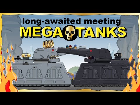 "The long awaited meeting" Cartoons about tanks