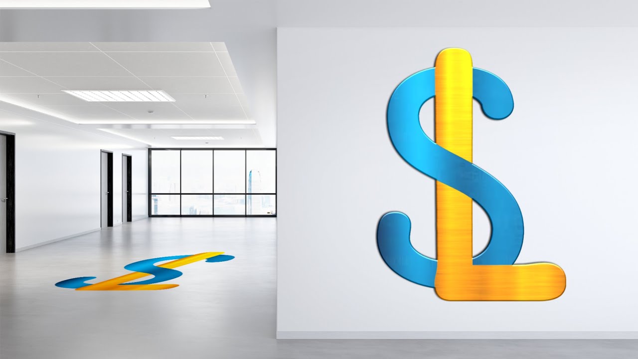 SL Logo design, pixel lab tutorial