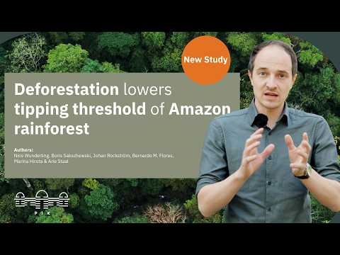 Video Thumbnail: NEW STUDY:  Deforestation lowers threshold for Amazon degradation to below 2°C warming