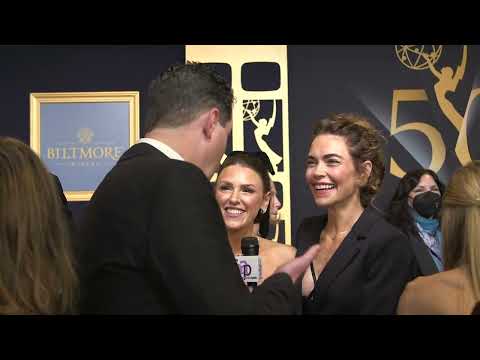 2023 Daytime Emmys Red Carpet: Elizabeth Hendrickson and Amelia Heinle (Chloe and Victoria, Y&R)