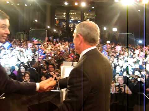 DJ ZEKE AND MIKE BLOOMBERG BEING INTRODUCED