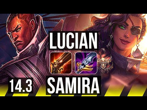 LUCIAN & Milio vs SAMIRA & Nautilus (ADC) | 9/2/9, Rank 9 Lucian, Legendary | KR Challenger | 14.3